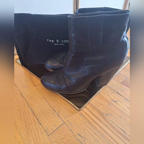 Rag and Bone New York black heeled boots - Picture 3 of 6